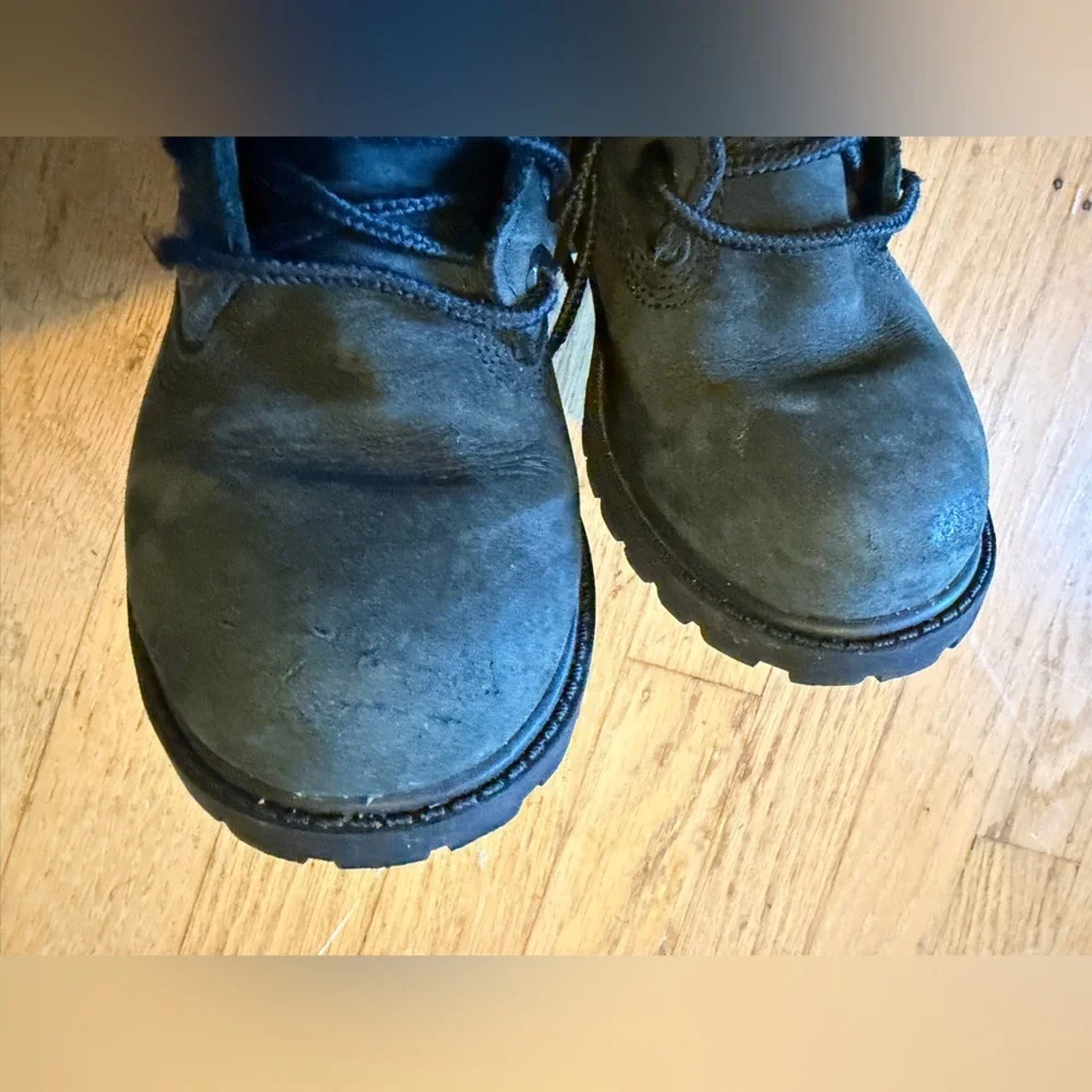 Toddler Timberland Nubuck waterproof black boots